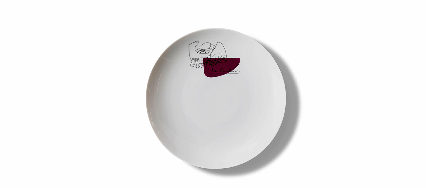 2 cassina service prunier le corbusier richard ginori plate